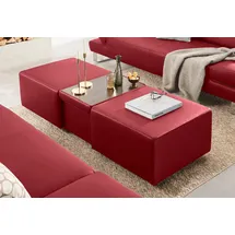 W.Schillig Hocker taboo Leder 130 x 41 x 64 cm Rot