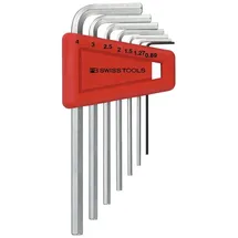 PB SWISS TOOLS Winkelschraubendreher- Satz im Kunststoffhalter 7-teilig 0,89-4mm