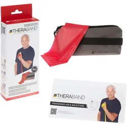 Theraband Fitnessband 2,5 m in Türanker-Tasche 202 - rot 1,7 Kg