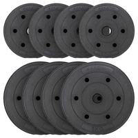 MAXXIVA Hantelscheiben-Set Zement 30 kg 8 Gewichte schwarz Gewichtsscheiben