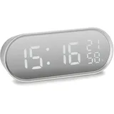 Atlanta Digital-Wecker silber
