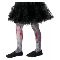 Smiffys Zombie-Kostüm Zombie Kinderstrumpfhose für Halloween rot|schwarz|weiß