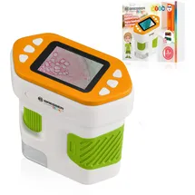 Bresser Junior 13767 - Digitales Handmikroskop/Taschenmikroskop für Kinder mit Display Foto Video USB-C bis 94x Vergrößerung