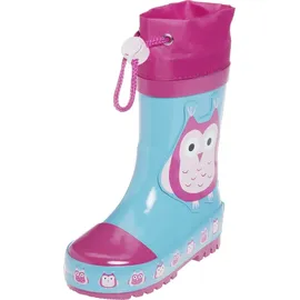 Playshoes Gummistiefel Eulen Türkis 21