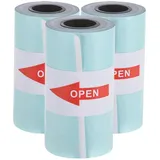Bedruckbare Aufkleberpapierrolle, Thermodirektpapier Mit Selbstklebefolie, 57 X 30 Mm, Für A6 Pocket Thermodrucker, Passend Für Paperang P1/p2 Mini-fotodrucker, 3 Rollen