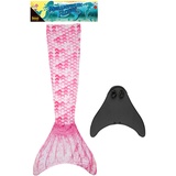 IDENA 40601 - Meerjungfrauen-Schwanz mit Monoflosse, Größe 110-128, in Pink, Meerjungfrauen-Flosse für Kinder ab 6 Jahren, zum Schwimmen und für aufregende Tauchabenteuer im Wasser