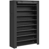 Songmics Schuhregal 28 x 88 x 160 cm 10 Ebenen schwarz