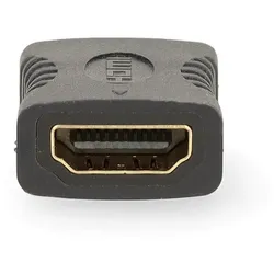 Nedis HDMI -Adapter - HDMI Ausgang - HDMI Ausgang - Vergoldet - Gerade - PVC - Anthrazit - 1 Stück - Box