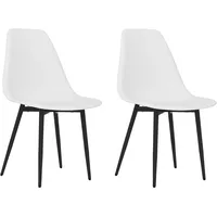 VidaXL Esszimmerstühle 2 Stk. Weiß PP