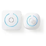 Nedis Bewegungsmelder Alarm - - 85 dB - Detektorreichweite 6 m - Weiss/Blau - 2 Stück