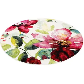 Pergamon Designer Teppich Brilliant Blumen Rund