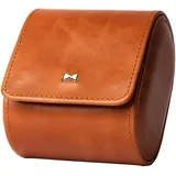 Gentleman's Uhrenbox (Cognac) – Ideale Aufbewahrung für Ihre Zeitmesser – Optimaler Schutz & Eleganz - Flexibles Kissen – Uhrenbox Herren