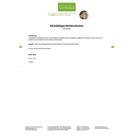 Kräuterhaus Sanct Bernhard Kleinblütiges Weidenröschen Tee 500 g