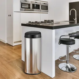 Juskys Mülleimer 50 l Silber