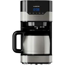 Klarstein Kaffeemaschine Arabica 800W EasyTouch Control silber/schwarz Silber-Metallic