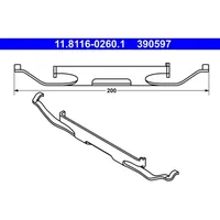 ATE Feder, Bremssattel VW,AUDI,BMW 11.8116-0260.1