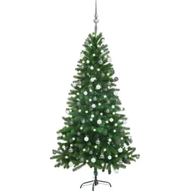 vidaXL Künstlicher Weihnachtsbaum mit Beleuchtung & Kugeln Grün 150 cm