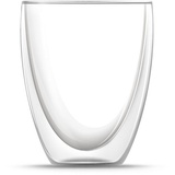 BEM Cappuccino Eiscafe Kaffeeglas Teeglas Doppelwandiges Thermoglas, Kaffee und Tee Tasse, für heiße und kalte Getränke, 330 ml, Borosilikatglas,