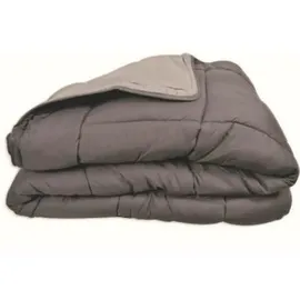 poyet motte made in france Warme Mikrofaser-Bettdecke, Stahl und Silber, 140 x 200 cm – Grau