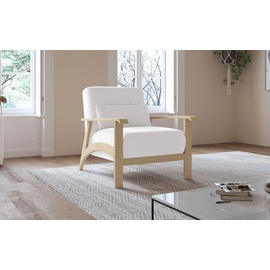 sit&more Sessel »Billund«, Armlehnen aus Buchenholz in natur, verschiedene Bezüge und Farben weiß