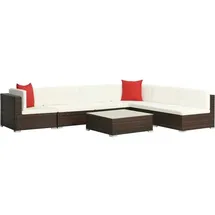 vidaXL Garten-Lounge-Set 7-tlg. braun 44600