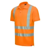 Nitras Motion Tex Viz Warnschutz Poloshirt | L | neonorange