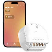meross WiFi Relais WLAN Schalter funktioniert Apple HomeKit, Relais Modul, für smart home DIY Auf-/Unterputz, arbeiten mit Alexa und Google, 2,4-GHz, 1 pcs