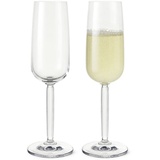 Kähler Design Hammershøi Champagnerglas 2er Set aus maschinengeblasenem Glas, Maße: Höhe 23 cm, Durchmesser 7.5 cm, Volumen 0.24 l, 692631
