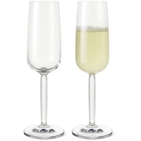 Kähler Design Hammershøi Champagnerglas 2er Set aus maschinengeblasenem Glas, Maße: Höhe 23 cm, Durchmesser 7.5 cm, Volumen 0.24 l, 692631