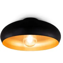B.K.Licht Deckenleuchte, Ø39,5 cm, - E27 Fassung, 1-flammig, Schwarz-Gold