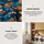 SCHIESSER Maxima Floralprint Blau-Rost 135 x 200 cm + 80 x 80 cm