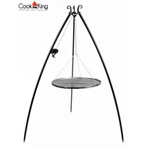 Cook King Schwenkgrill 200 cm inkl. Grillrost Ø 80 cm + Kurbel Rohstahl