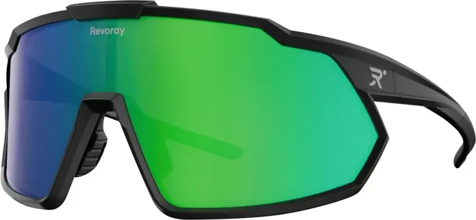 Revoray Fahrradbrille – Hochauflösende TAC-Polarisationsgläser, 33 g ultraleichter TR90-Rahmen, UV400-Schutz, wasser- und ölabweisende Beschichtung, professionelle Sport-Sonnenbrille für Radfahren, Y1-green