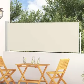 vidaXL Seitenmarkise 100 x 300 cm Creme Polyester