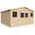 TIMBELA Gartenhaus 4,18 x 4,20 m Beige