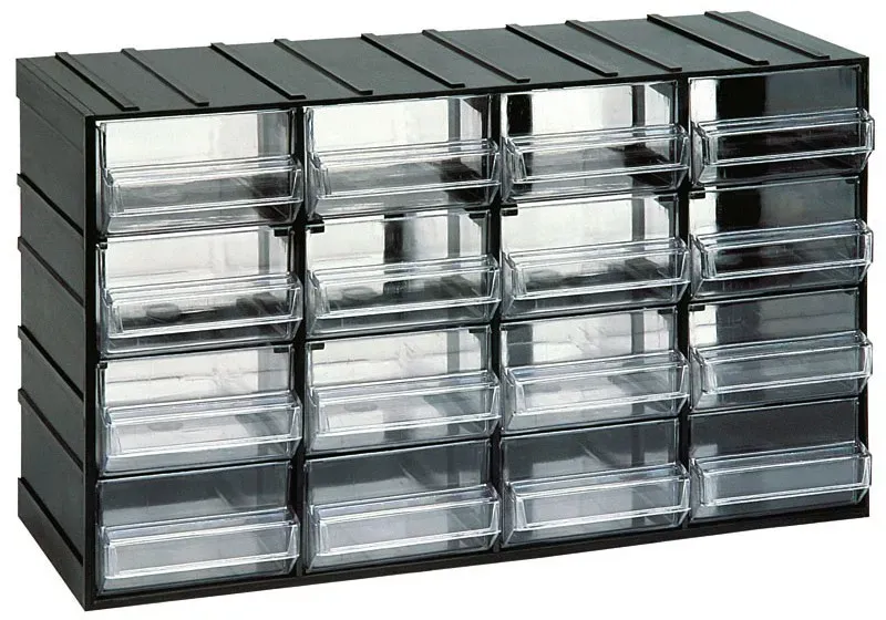 Kleinteilemagazin, 382 x 148 x 230 mm, 16 Schubladen
