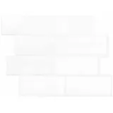 vidaXL U-Bahn-Fliese 10 pcs Weiß 29 x 21 cm Polyurethan und Pet