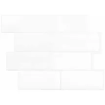 vidaXL U-Bahn-Fliese 10 pcs Weiß 29 x 21 cm Polyurethan und Pet