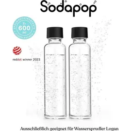 Sodapop LOGAN Glasflaschen Set 2x 600ml