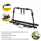Deichsel Fahrradträger Schwarz bis 40kg – Deichselträger für Wohnmobil 5,1kg Heckträger Wohnwagen für 2x Fahrräder 126x70x32cm