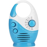 ciciglow Tragbares Duschradio, Einstellbarer Wasserdichter AM-FM-Knopflautsprecher, Badezimmer-Duschlautsprecher, Drahtloses Radio mit Oberem Griff