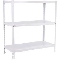 simonclick SimonRack Ecoclick schraubenloses Metallregal 3 Böden. Farbe Weiss 900x800x400 mm,