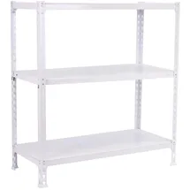 simonclick SimonRack Ecoclick schraubenloses Metallregal 3 Böden. Farbe Weiss 900x800x400 mm,