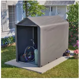CHICFURN Gerätehaus Fahrradgarage Gartenschuppen-Zelt mit Stahlgestell für Garten, BxT: 160,00x187,00 cm, (Packung, 1 St), Für Fahrrad, Gartengeräte & Zubehör 187x100x160 cm Dunkelgrau grau 160,00 cm x 187,00 cm