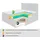altdecor BOXBETT mit Matratze und Lattenrost, - AURA - 160x200 - H4 - Hellgrau