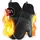 AVANA Silikon Ofenhandschuhe Hitzebeständige Anti-Rutsch Kochhandschuh mit weichem Baumwoll-Innenfutter bis zu 350°C Handschuhe für Kochen und Backen - Schwarz