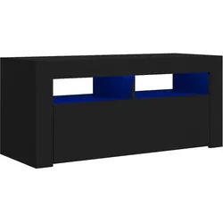 vidaXL TV-Schrank mit LED-Beleuchtung Schwarz 90x35x40 cm