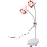 JUDEMII 275 W Doppelte Köpfe Infrarot-Wärmelampe mit 360° verstellbarer Schlauch Wärmelampe Rotlichtlampe Infrarotlampe mit Kleiderhaken Rotlicht Lampe Therapie für Wohltuender Muskelverspannung