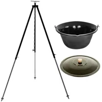 Grillplanet Gulaschkessel 15 Liter Set, Dreibein 130 cm, Deckel