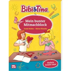 CARLSEN 512134 Bibi & Tina: Große Helden - Kleine Künstler: Mein bunter Mitmachblock